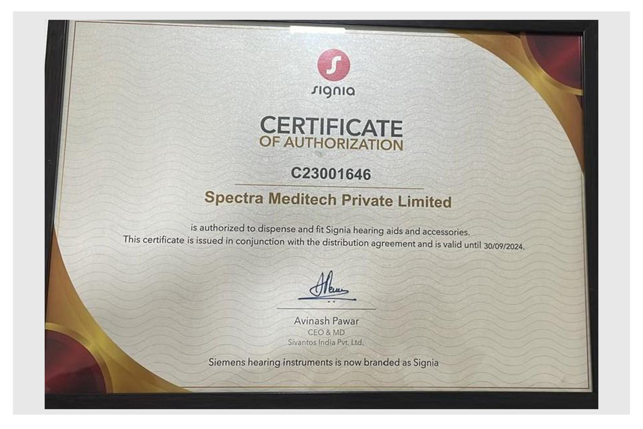 Spectra Plus certificate 2